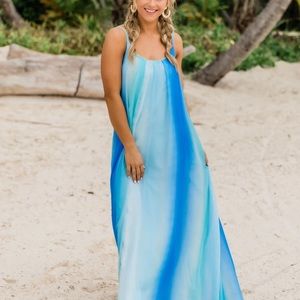 Oceans of Love Blue Ombré Maxi Dress